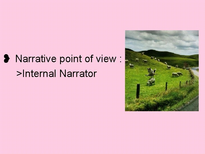 ❥ Narrative point of view : >Internal Narrator 
