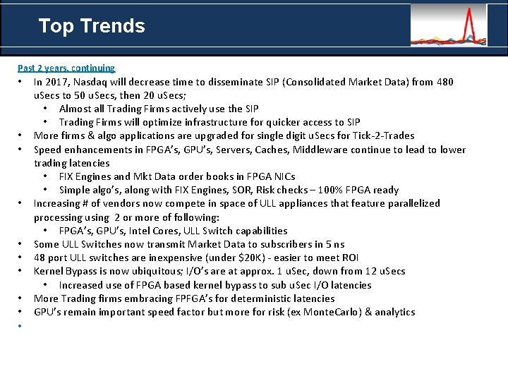 Top Trends Past 2 years, continuing • • • In 2017, Nasdaq will decrease