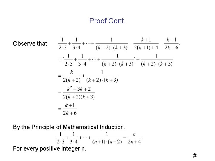 Chapter 6 Mathematical Induction 6 1 The Principle