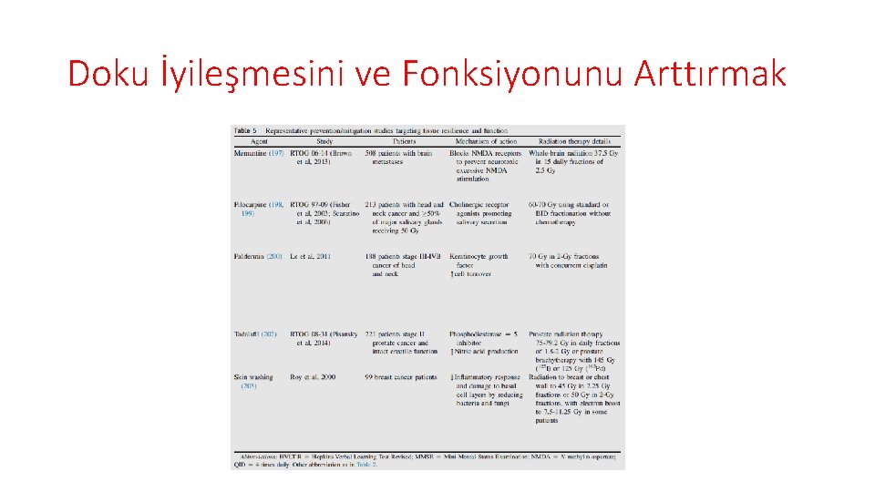 Doku İyileşmesini ve Fonksiyonunu Arttırmak 