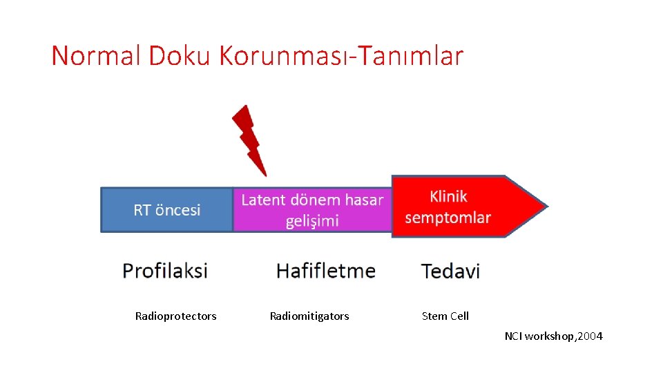 Normal Doku Korunması-Tanımlar Radioprotectors Radiomitigators Stem Cell NCI workshop, 2004 