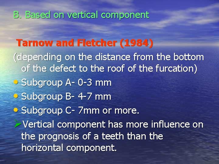 B. Based on vertical component Tarnow and Fletcher (1984) (depending on the distance from