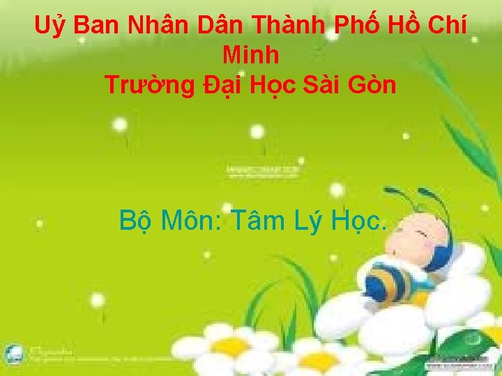 Uỷ Ban Nhân Dân Thành Phố Hồ Chí Minh Trường Đại Học Sài Gòn