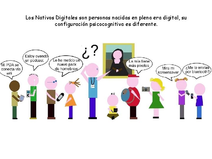 Los Nativos Digitales son personas nacidas en plena era digital, su configuración psicocognitiva es