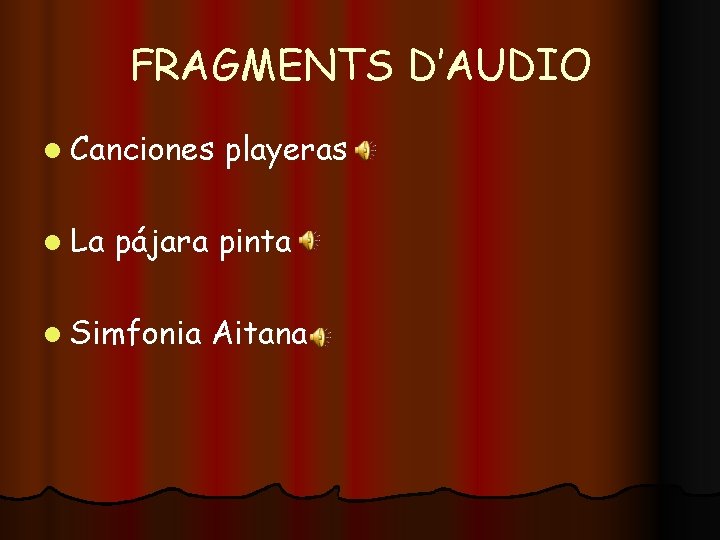 FRAGMENTS D’AUDIO l Canciones l La playeras pájara pinta l Simfonia Aitana 