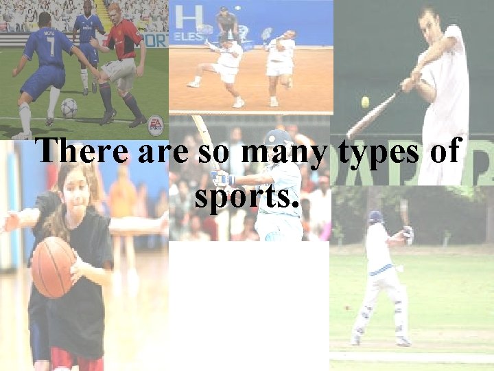 There are so many types of sports. 