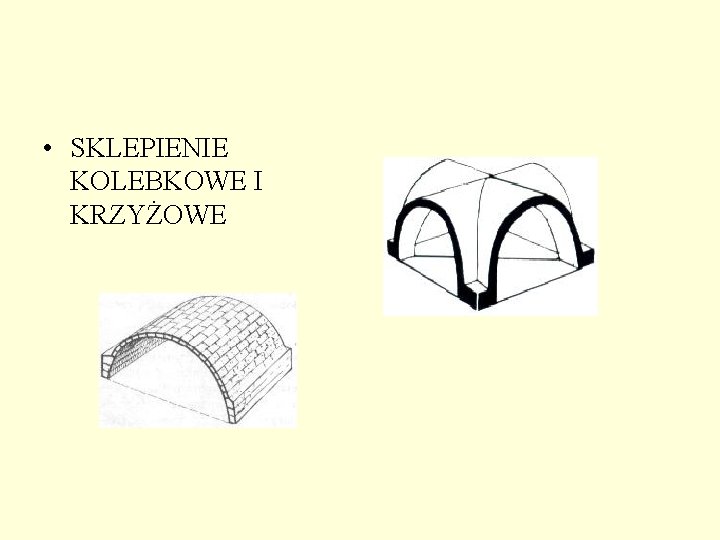 • SKLEPIENIE KOLEBKOWE I KRZYŻOWE • SKLEPIENIE KOLEBKOWE I KRZYŻOWE