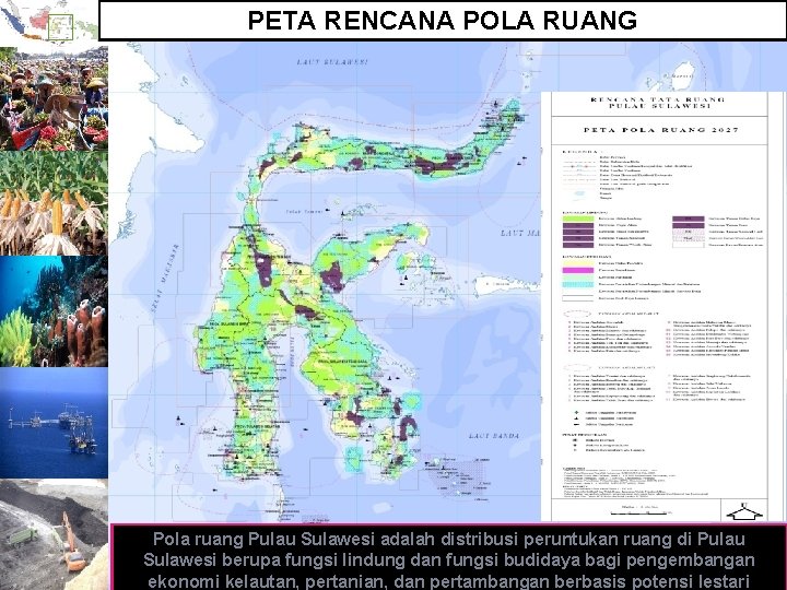 PETA RENCANA POLA RUANG Pola ruang Pulau Sulawesi adalah distribusi peruntukan ruang di Pulau