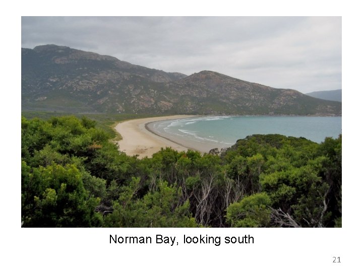 Norman Bay, looking south 21 Norman Bay, looking south 21