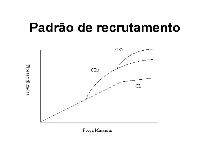 Padrão de recrutamento CRb Fibras utilizadas CRa CL Força Muscular 
