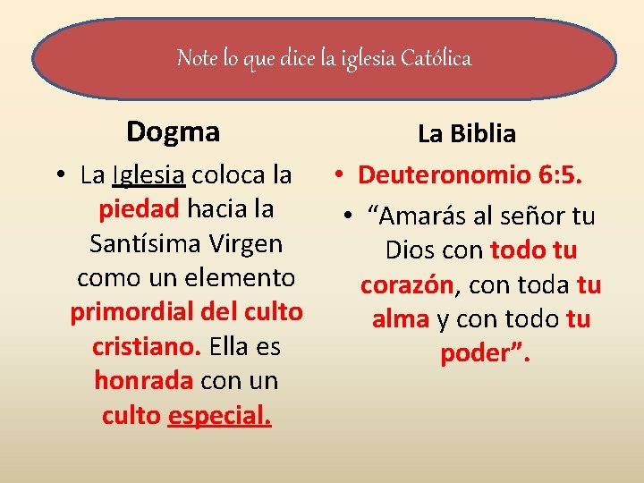 Note lo que dice la iglesia Católica Dogma • La Iglesia coloca la piedad Note lo que dice la iglesia Católica Dogma • La Iglesia coloca la piedad