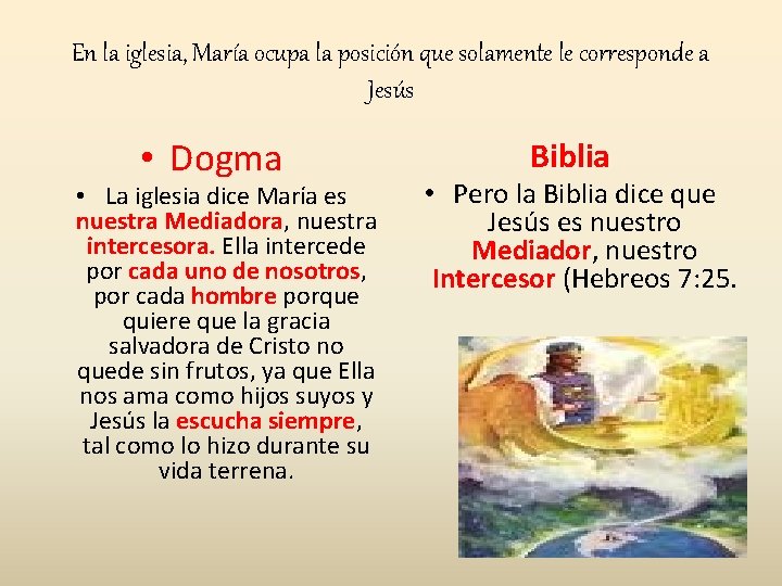 En la iglesia, María ocupa la posición que solamente le corresponde a Jesús • En la iglesia, María ocupa la posición que solamente le corresponde a Jesús •