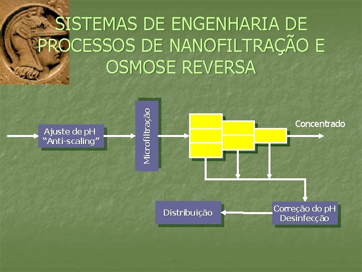 Ajuste de p. H “Anti-scaling” Microfiltração SISTEMAS DE ENGENHARIA DE PROCESSOS DE NANOFILTRAÇÃO E