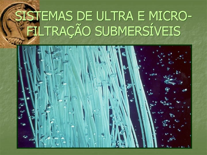 SISTEMAS DE ULTRA E MICROFILTRAÇÃO SUBMERSÍVEIS 