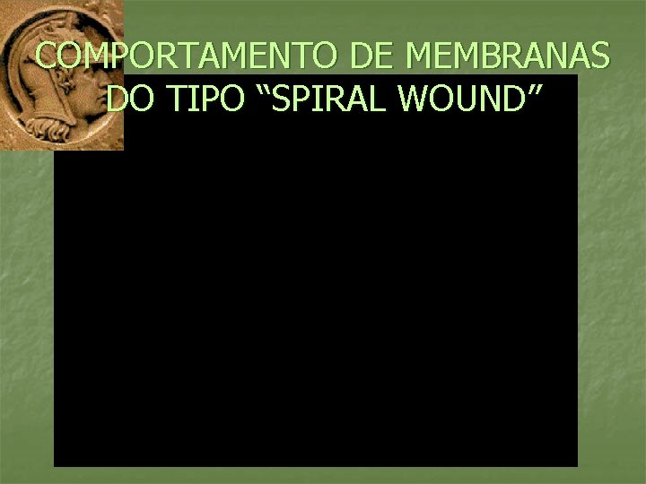COMPORTAMENTO DE MEMBRANAS DO TIPO “SPIRAL WOUND” 