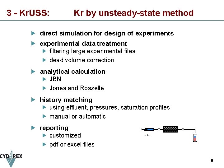 3 - Kr. USS: Kr by unsteady-state method direct simulation for design of experiments