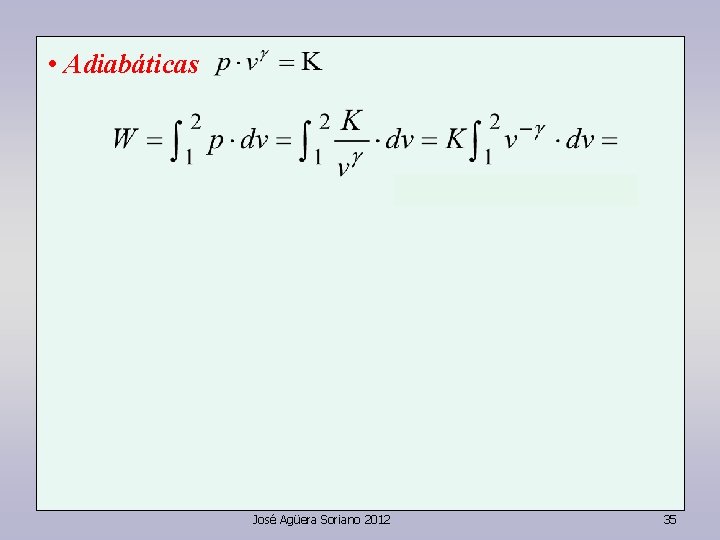 • Adiabáticas José Agüera Soriano 2012 35 