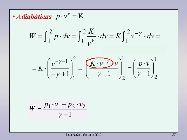  • Adiabáticas José Agüera Soriano 2012 37 