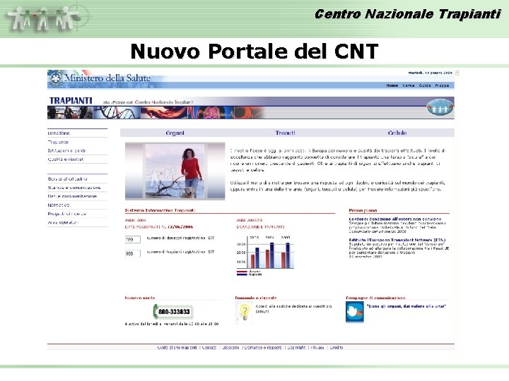 Centro Nazionale Trapianti Nuovo Portale del CNT 