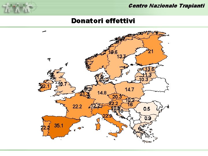 Centro Nazionale Trapianti Donatori effettivi 