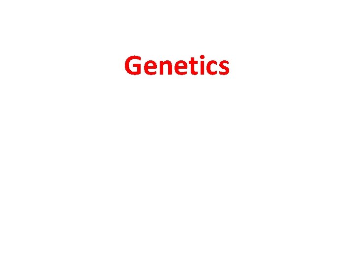 Genetics 