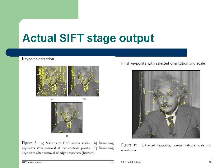 Actual SIFT stage output 