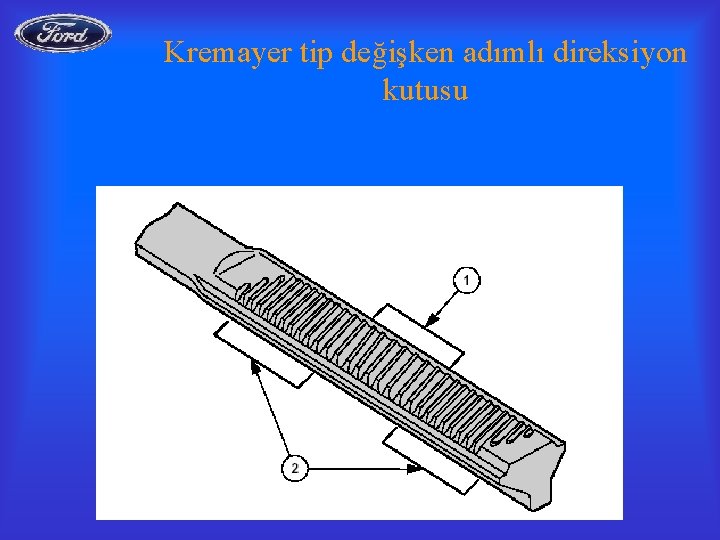 Kremayer tip değişken adımlı direksiyon kutusu 