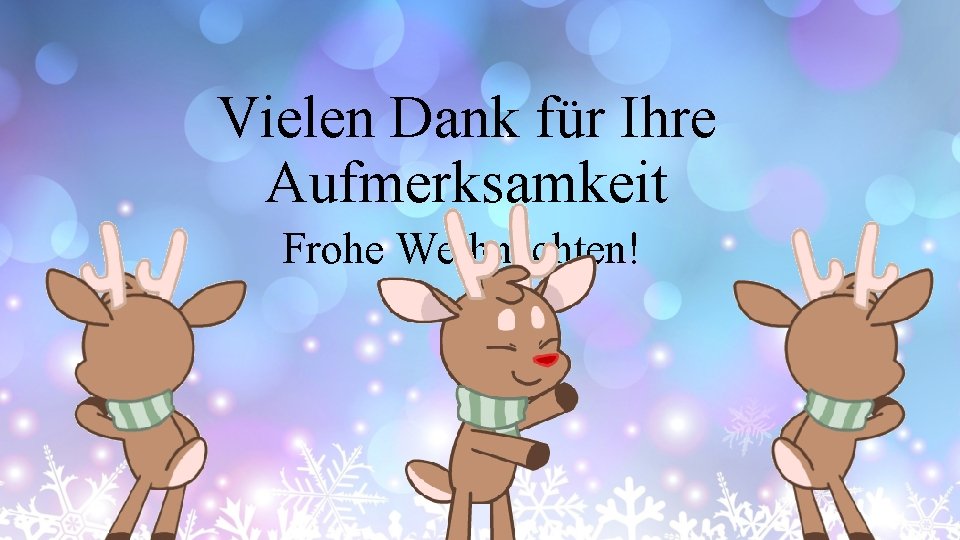 Vielen Dank für Ihre Aufmerksamkeit Frohe Weihnachten! 