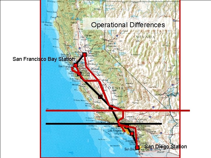 Operational Differences San Francisco Bay Station San Diego Station 