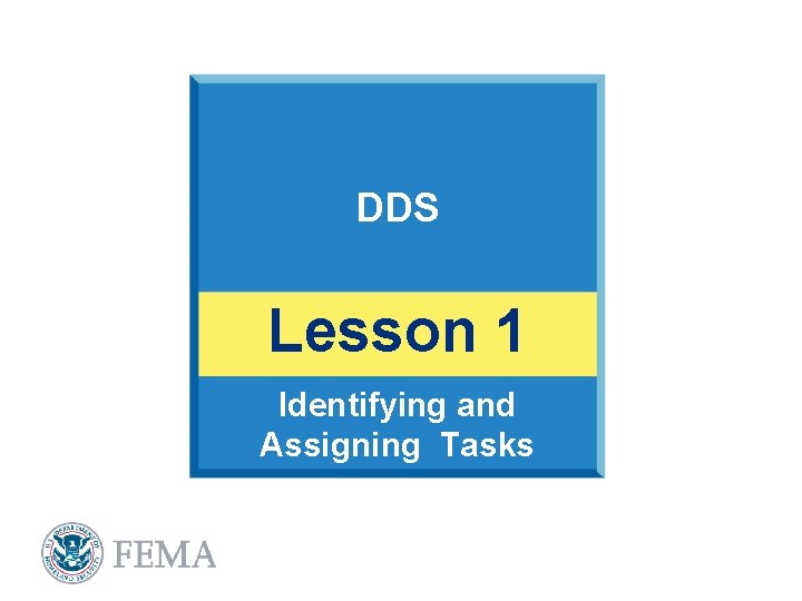 DDS Lesson 1 Identifying and Assigning Tasks 