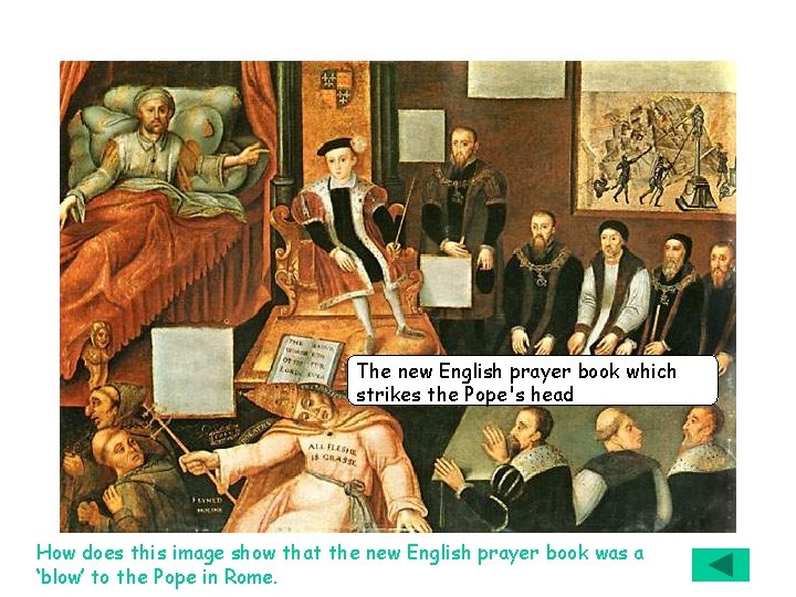 The new English prayer book which strikes the Pope's head How does this image