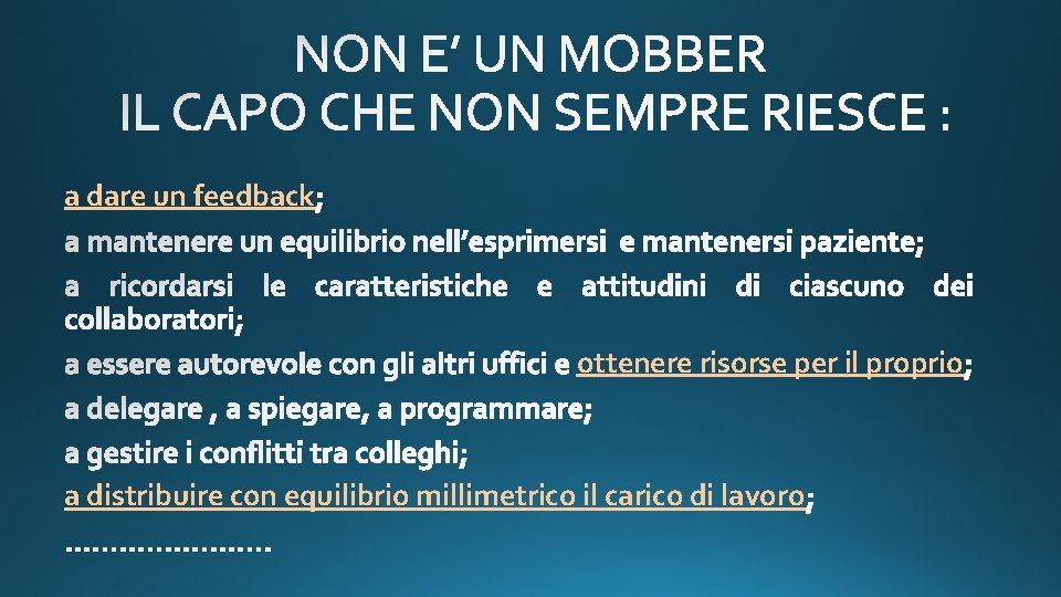 a dare un feedback ottenere risorse per il proprio a distribuire con equilibrio millimetrico