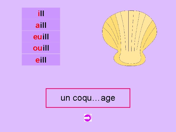 ill aill euill ouill c eill un un coquillage coqu…age 