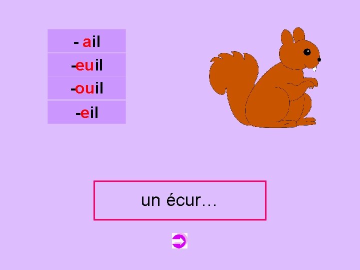 - ail -euil -ouil c -eil un unécureuil écur… 