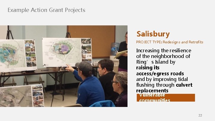 Example Action Grant Projects Salisbury PROJECT TYPE: Redesigns and Retrofits Increasing the resilience of Example Action Grant Projects Salisbury PROJECT TYPE: Redesigns and Retrofits Increasing the resilience of