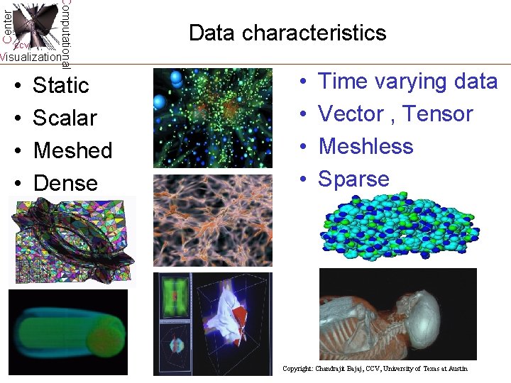 Center Computational CCV Data characteristics Visualization • • Static Scalar Meshed Dense • • Center Computational CCV Data characteristics Visualization • • Static Scalar Meshed Dense • •