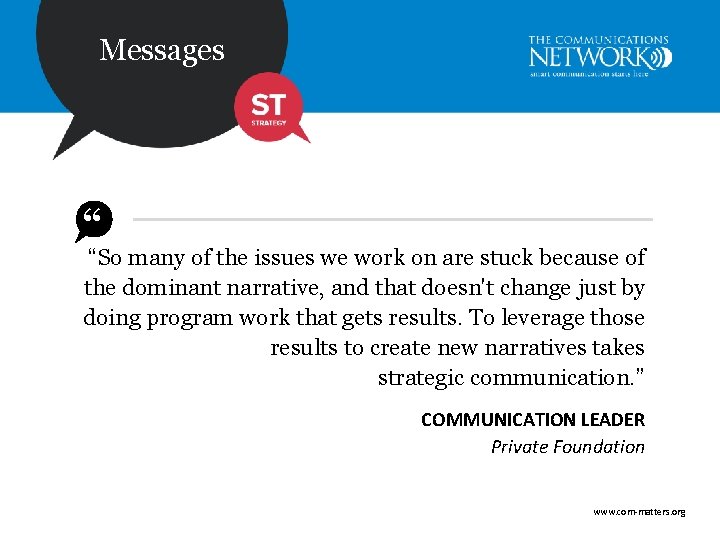 Messages ““So many of the issues we work on are stuck because of the