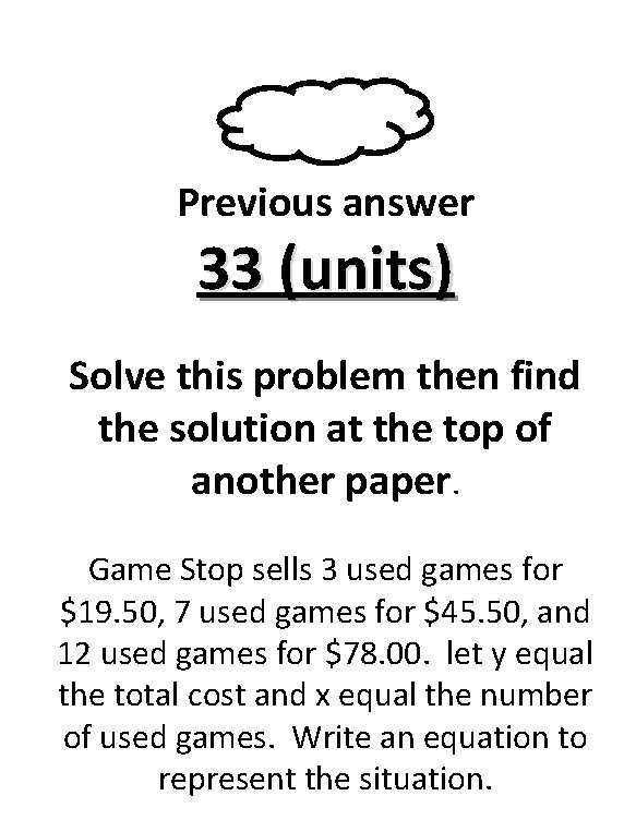 Previous answer 33 (units) Solve this problem then find the solution at the top