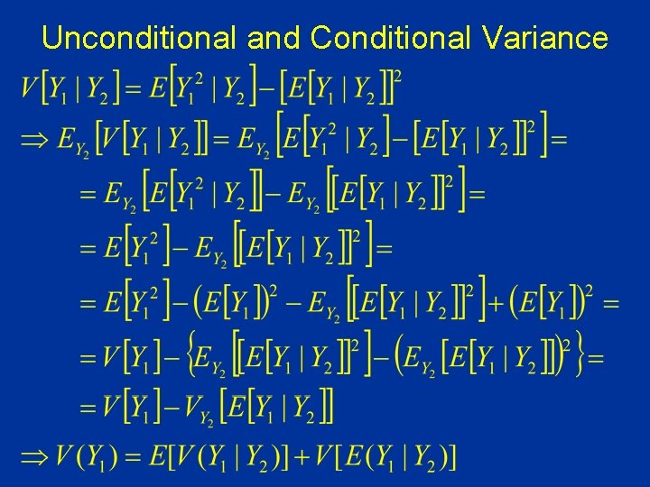 Unconditional and Conditional Variance 