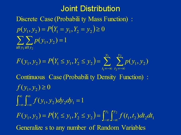 Joint Distribution 