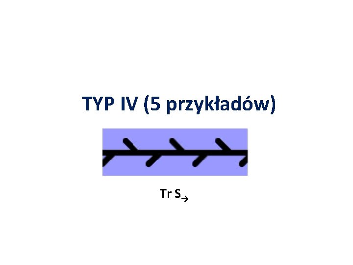 TYP IV (5 przykładów) Tr S→ 