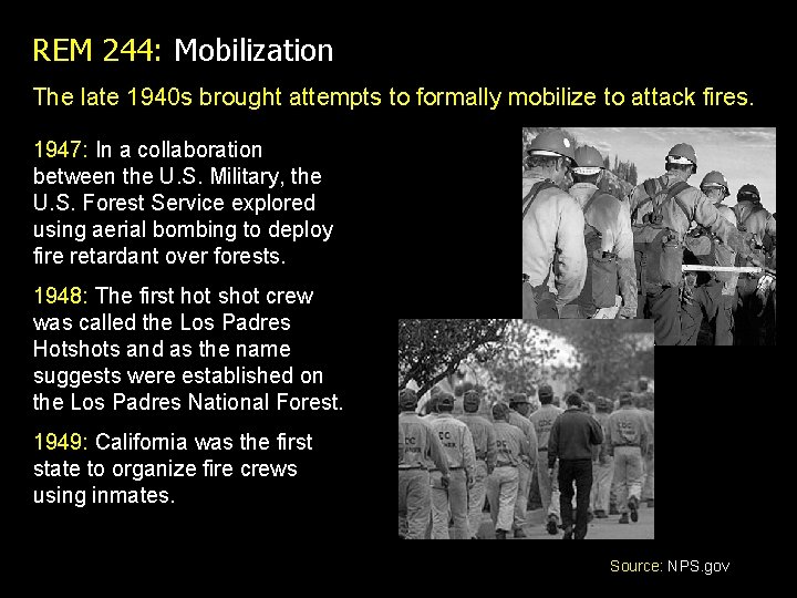 REM 244: Mobilization The late 1940 s brought attempts to formally mobilize to attack REM 244: Mobilization The late 1940 s brought attempts to formally mobilize to attack
