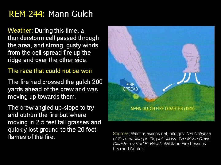 REM 244: Mann Gulch Weather: During this time, a thunderstorm cell passed through the REM 244: Mann Gulch Weather: During this time, a thunderstorm cell passed through the