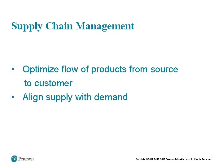 Chapt er 5 - 7 Supply Chain Management • Optimize flow of products from Chapt er 5 - 7 Supply Chain Management • Optimize flow of products from