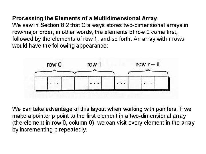 Processing the Elements of a Multidimensional Array We saw in Section 8. 2 that