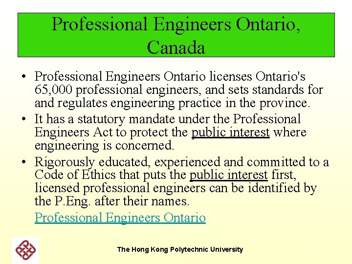 Professional Engineers Ontario, Canada • Professional Engineers Ontario licenses Ontario's 65, 000 professional engineers, Professional Engineers Ontario, Canada • Professional Engineers Ontario licenses Ontario's 65, 000 professional engineers,