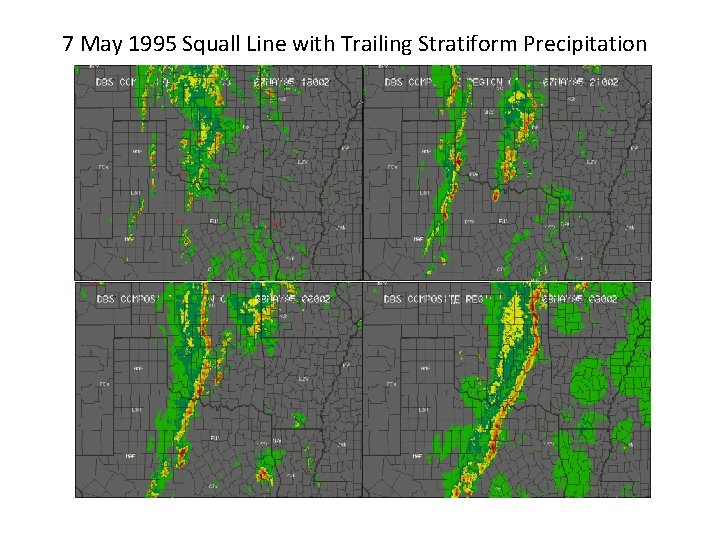 7 May 1995 Squall Line with Trailing Stratiform Precipitation 