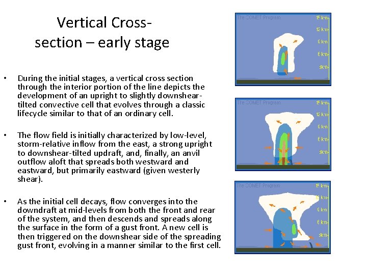 Vertical Crosssection – early stage • During the initial stages, a vertical cross section