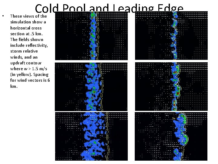  • Cold Pool and Leading Edge These views of the simulation show a