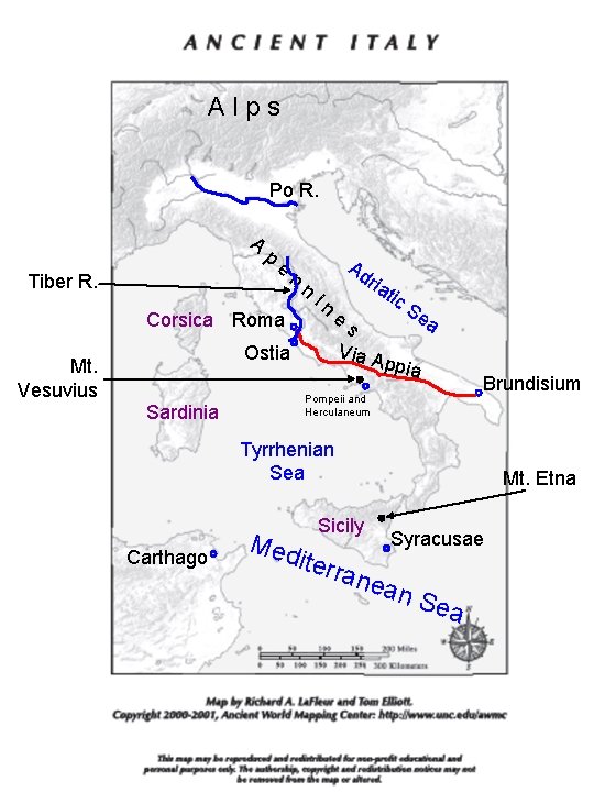 Alps Po R. A Tiber R. p e n Corsica Roma n Ad in Alps Po R. A Tiber R. p e n Corsica Roma n Ad in